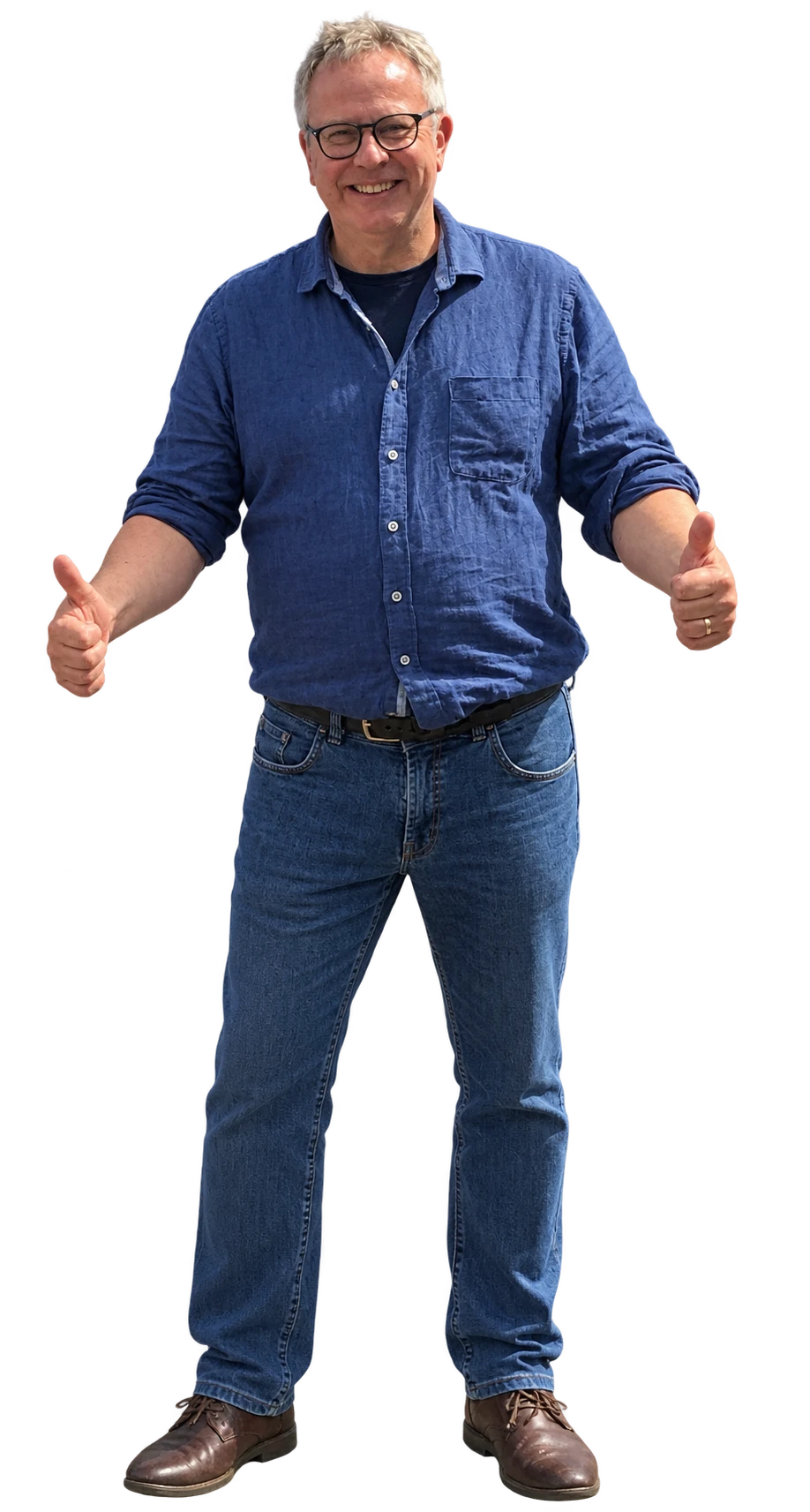 Chris White giving a thumbs up